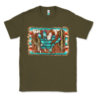 Army Green cactus cowhide serape Classic Tee - AdoDesignShop
