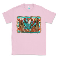 Bubblegum Pink cactus cowhide serape Classic Tee - AdoDesignShop