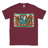 Burgundy cactus cowhide serape Classic Tee - AdoDesignShop
