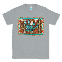 Heather Grey cactus cowhide serape Classic Tee - AdoDesignShop