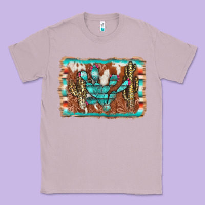 Cactus Cowhide Serape Classic Tee Designed By Adodesignshop