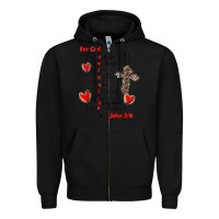 Black for god so loved the world Zipper Hoodie - MaliasSmallBusiness