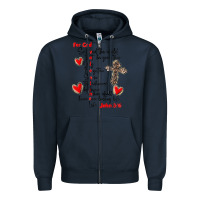 Navy for god so loved the world Zipper Hoodie - MaliasSmallBusiness