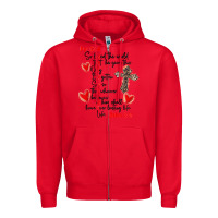 Red for god so loved the world Zipper Hoodie - MaliasSmallBusiness