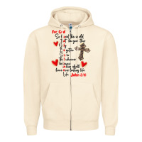 Sandshell for god so loved the world Zipper Hoodie - MaliasSmallBusiness