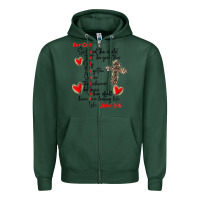 Sports Green for god so loved the world Zipper Hoodie - MaliasSmallBusiness