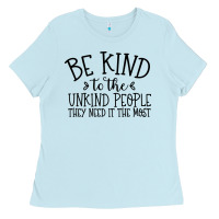 Baby Blue be kind Ladies Tee - Unal Design