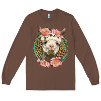 Chestnut western llama and roses Long Sleeve Tee - LillyAllenDesigns