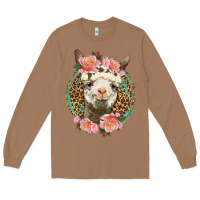 Toasted Coconut western llama and roses Long Sleeve Tee - LillyAllenDesigns