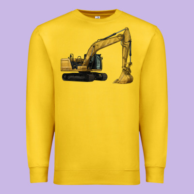 Excavator Premium Sweatshirt Designed By Lillyallendesigns