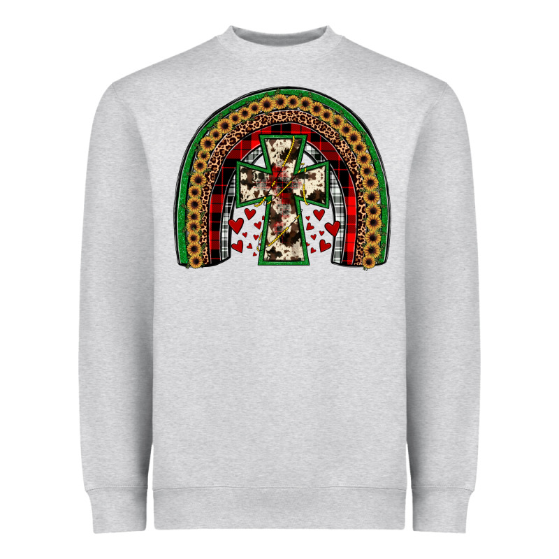 Cross Rainbow Heavyweight Sweatshirt by JahusDesignShop | Teevron