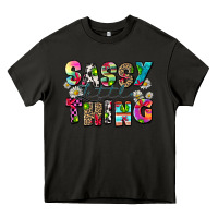 Asphalt sassy little thing Heavy Core Tee - Zillion Design Studio