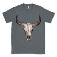 Charcoal Heather bullskull Classic Tee - Artiststas