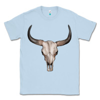 Dusty Blue bullskull Classic Tee - Artiststas