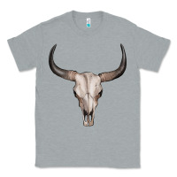 Heather Grey bullskull Classic Tee - Artiststas