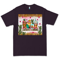 Plum Cafecito y chisme coffee cups Premium Tee - Zillion Design Studio