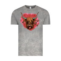 Cloud Rock highland cow valentines Vintage Tee - JahusDesignShop