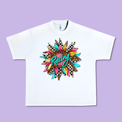 Racing Sunflower Urban Heavy Tee Designed By Adodesignshop