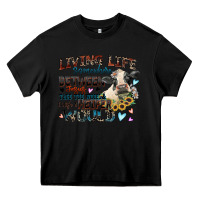 Black living life somewhere between jesus take the wheel Heavy Core Tee - Zillion Design Studio