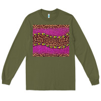 Army Green mardi gras  leopard pink glitter bead Long Sleeve Tee - BarkalooDesign