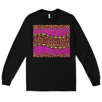 Black mardi gras  leopard pink glitter bead Long Sleeve Tee - BarkalooDesign