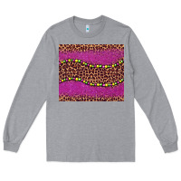 Heather Grey mardi gras  leopard pink glitter bead Long Sleeve Tee - BarkalooDesign