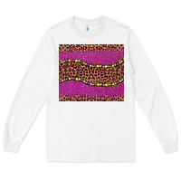 White mardi gras  leopard pink glitter bead Long Sleeve Tee - BarkalooDesign
