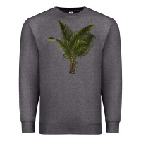Charcoal Heather palm tree Premium Sweatshirt - LillyAllenDesigns