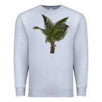 Heather Grey palm tree Premium Sweatshirt - LillyAllenDesigns