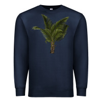 Navy palm tree Premium Sweatshirt - LillyAllenDesigns