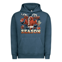 Pigment Midnight Navy tis the season football halloween Urban Hoodie - CowGirlArtShop