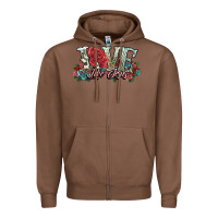 Chestnut love like jesus roses Zipper Hoodie - NancyCooperArtShop
