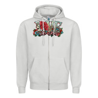 Dove Grey love like jesus roses Zipper Hoodie - NancyCooperArtShop