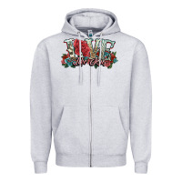 Heather Grey love like jesus roses Zipper Hoodie - NancyCooperArtShop