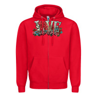 Red love like jesus roses Zipper Hoodie - NancyCooperArtShop