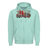 Seafoam love like jesus roses Zipper Hoodie - NancyCooperArtShop