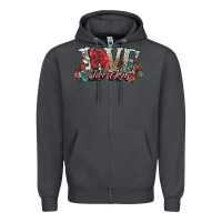 Smoke love like jesus roses Zipper Hoodie - NancyCooperArtShop