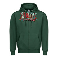 Sports Green love like jesus roses Zipper Hoodie - NancyCooperArtShop