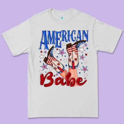Premium Tee American babe 4th july