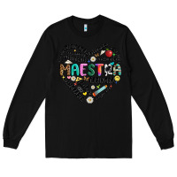 Black retro maestra word Long Sleeve Tee - JahusDesignShop