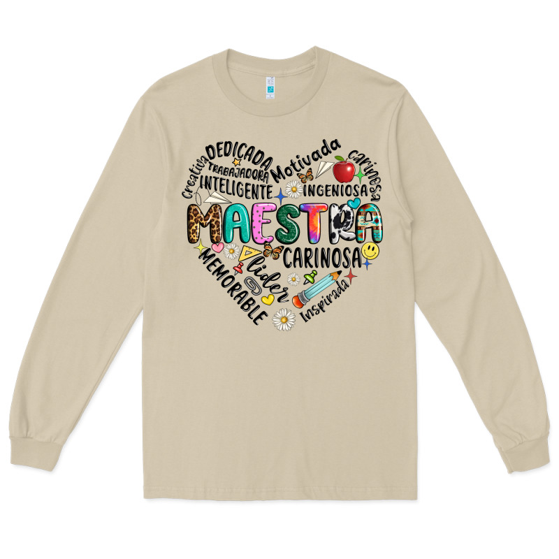 Retro Maestra Word Long Sleeve Tee by JahusDesignShop | Teevron