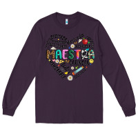 Plum retro maestra word Long Sleeve Tee - JahusDesignShop
