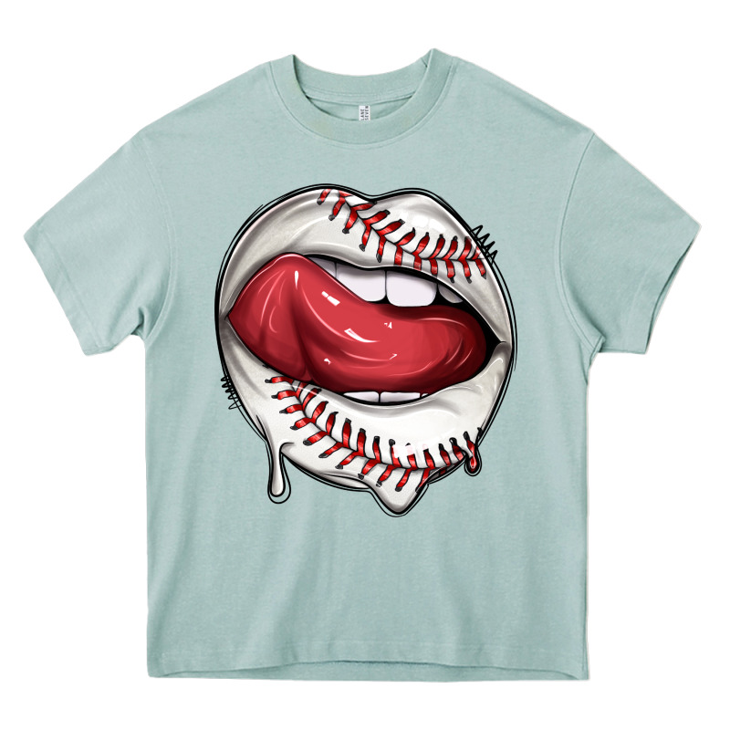 Sports Lips Baseball Heavy Core Tee by texasbilliewilder | Teevron