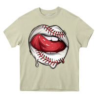 Mossy sports lips baseball Heavy Core Tee - texasbilliewilder