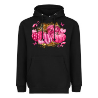 Black breast cancer awareness pink pumpkins Heavyweight Hoodie - LillyAllenDesigns