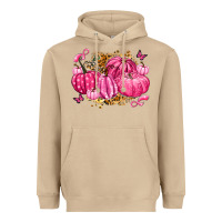 Mushroom breast cancer awareness pink pumpkins Heavyweight Hoodie - LillyAllenDesigns