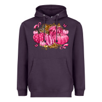 Plum breast cancer awareness pink pumpkins Heavyweight Hoodie - LillyAllenDesigns