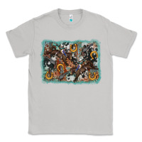 Moon Dust bucking bronco rodeo revolver western background Classic Tee - AdoDesignShop