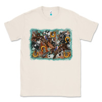 Natural bucking bronco rodeo revolver western background Classic Tee - AdoDesignShop