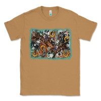 Toasted Coconut bucking bronco rodeo revolver western background Classic Tee - AdoDesignShop